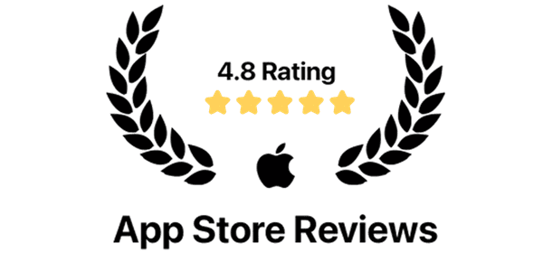 4.8 rating, App Store reviews